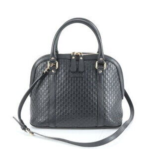 Gucci Guccissima leather shoulder bag crossbody handbag tote black